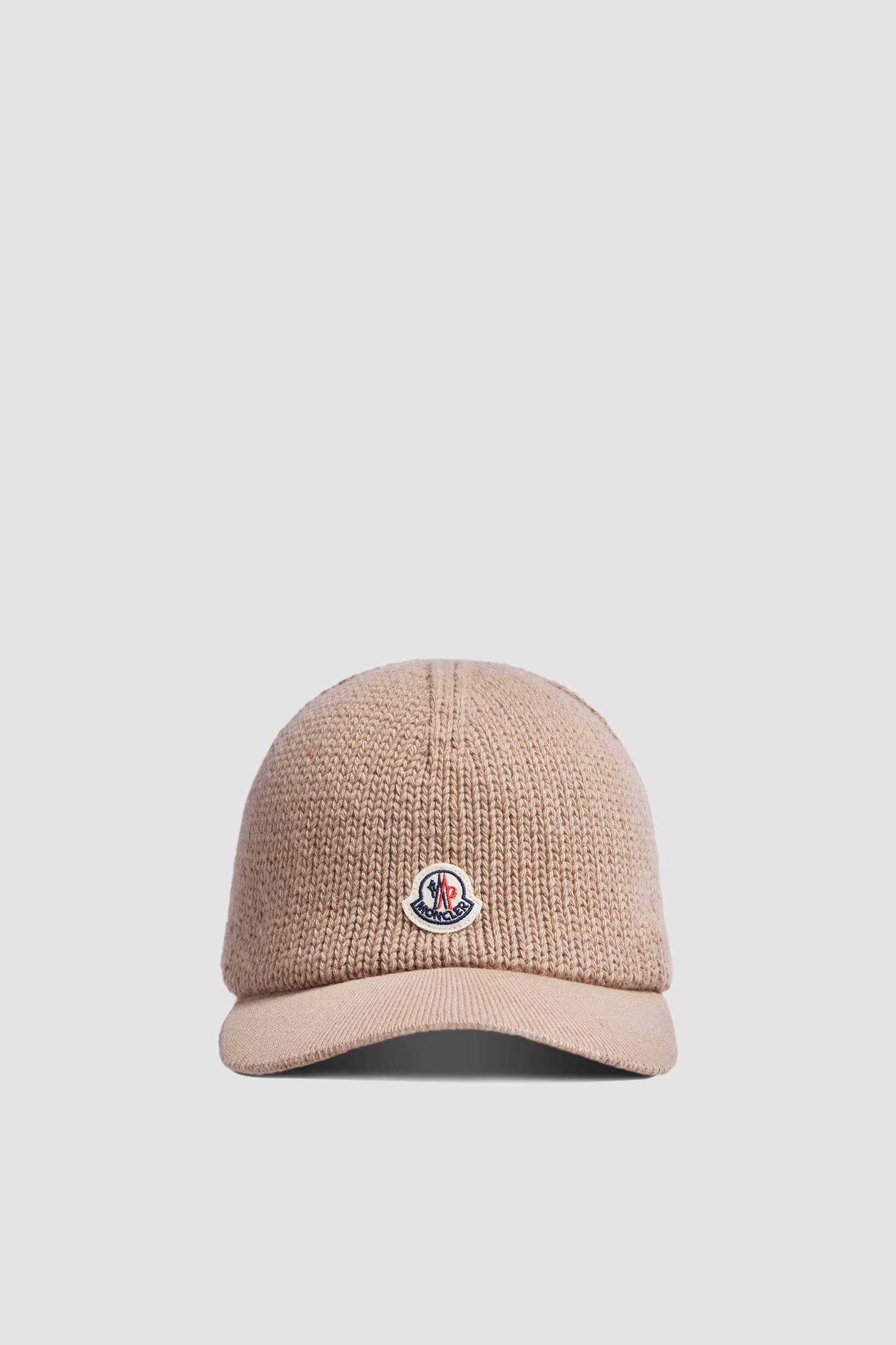 Gorra de béisbol de punto de algodón Mujer Beige Moncler 0